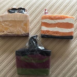 Handmade set of 3 novelty soaps by Kor Soaps